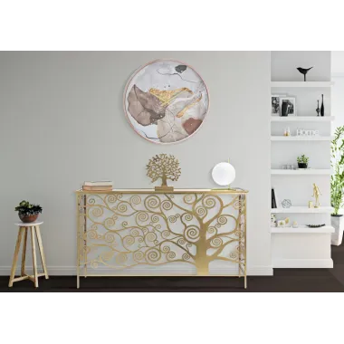 ZEGAR NA ŚCIANĘ ART PINK 60X6 cm